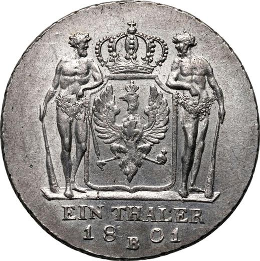 Реверс монеты - Талер 1801 года B - цена серебряной монеты - Пруссия, Фридрих Вильгельм III
