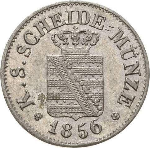 Аверс монеты - 1/2 нового гроша 1856 года F - цена серебряной монеты - Саксония-Альбертина, Иоганн