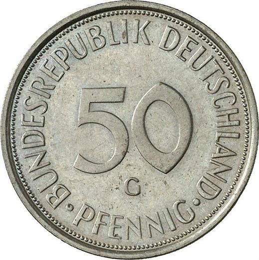 Awers monety - 50 fenigów 1972 G - cena  monety - Niemcy, RFN