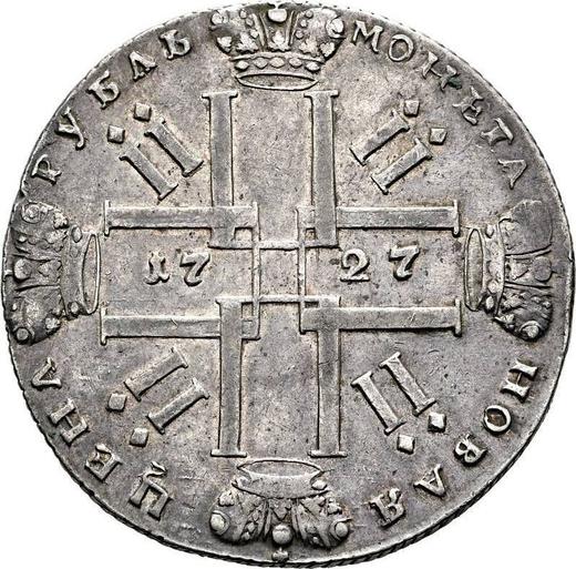 Rewers monety - Rubel 1727 "Typ Petersburski" Bez znaku mennicy - cena srebrnej monety - Rosja, Piotr II