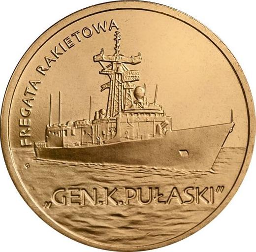 Реверс монеты - 2 злотых 2013 года MW "Ракетный фрегат "Генерал К. Пулаский"" - цена  монеты - Польша, III Республика после деноминации