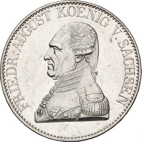 Аверс монеты - Талер 1824 года G.S. "Горный" - цена серебряной монеты - Саксония-Альбертина, Фридрих Август I