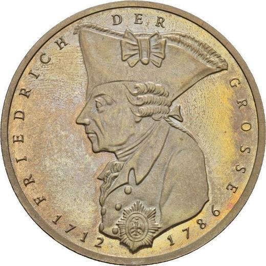 Anverso 5 marcos 1986 F "Federico II el Grande" - valor de la moneda  - Alemania, RFA
