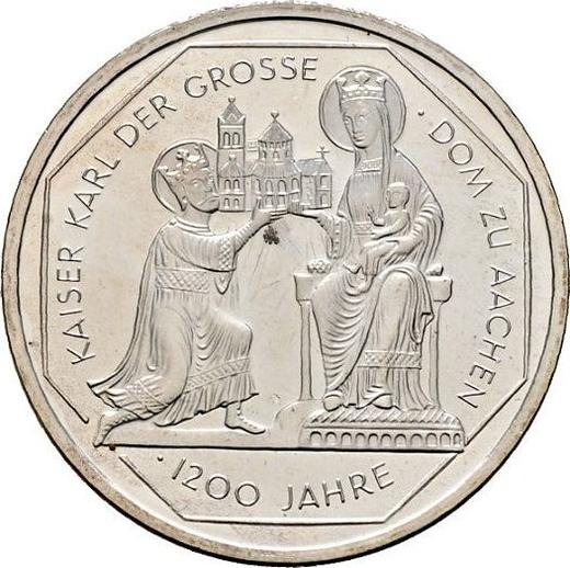 Аверс монеты - 10 марок 2000 года G "Карл Великий" Брак чеканки Лихтенраде Брак чеканки Лихтенраде - цена серебряной монеты - Германия, ФРГ