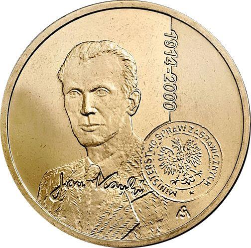 Reverse 2 Zlote 2014 MW "100th Birthday of Jan Karski" -  Coin Value - Poland, III Republic after denomination