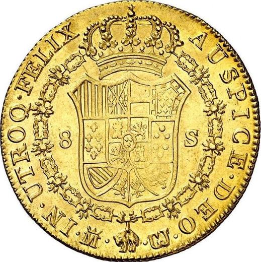 Revers 8 Escudos 1816 M GJ - Goldmünze Wert - Spanien, Ferdinand VII