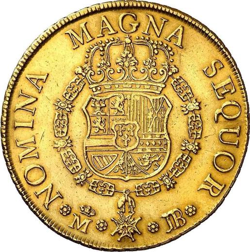 Revers 8 Escudos 1750 M JB - Goldmünze Wert - Spanien, Ferdinand VI