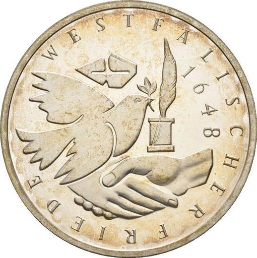 Anverso 10 marcos 1998 G "Paz de Westfalia" - valor de la moneda de plata - Alemania, RFA