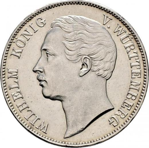 Аверс монеты - Талер 1857 года - цена серебряной монеты - Вюртемберг, Вильгельм I