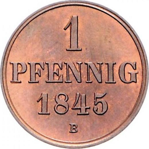 Реверс монеты - 1 пфенниг 1845 года B "Тип 1845-1851" - цена  монеты - Ганновер, Эрнст Август