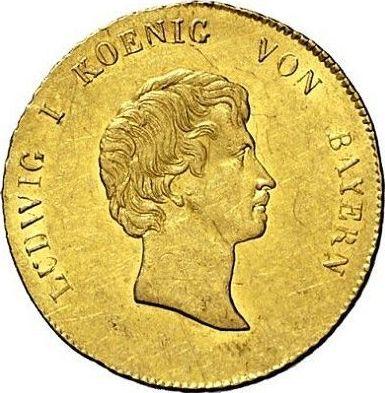 Awers monety - Dukat 1832 - cena złotej monety - Bawaria, Ludwik I