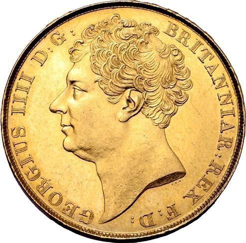 Awers monety - 2 funty 1823 BP - Wielka Brytania, Jerzy IV