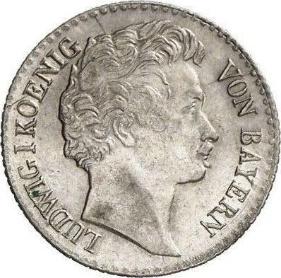 Аверс монеты - 3 крейцера 1830 года - цена серебряной монеты - Бавария, Людвиг I