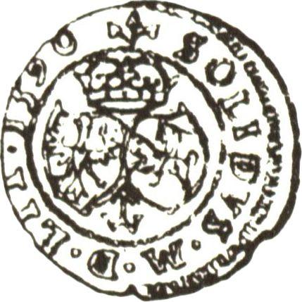 Реверс монеты - Шеляг 1590 года "Литва" - цена серебряной монеты - Польша, Сигизмунд III Ваза