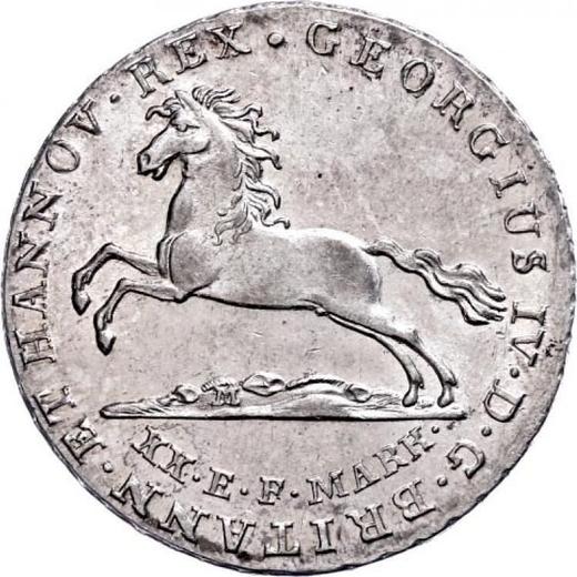 Аверс монеты - 16 грошей 1823 года - цена серебряной монеты - Ганновер, Георг IV
