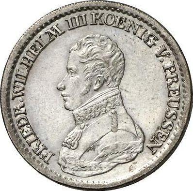Avers 1/6 Taler 1818 D "Typ 1816-1818" - Silbermünze Wert - Preußen, Friedrich Wilhelm III
