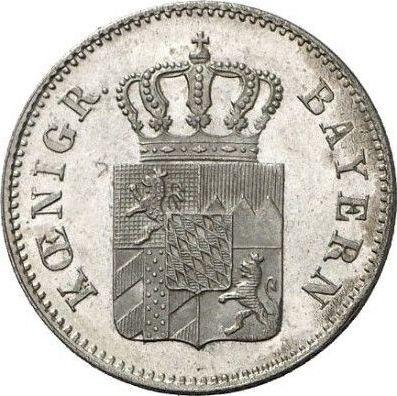 Awers monety - 6 krajcarów 1851 - cena srebrnej monety - Bawaria, Maksymilian II