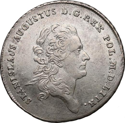 Anverso Tálero 1768 IS Canto con patrón - valor de la moneda de plata - Polonia, Estanislao II Poniatowski