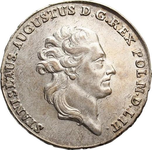 Аверс монеты - Полталера 1783 года EB - цена серебряной монеты - Польша, Станислав II Август
