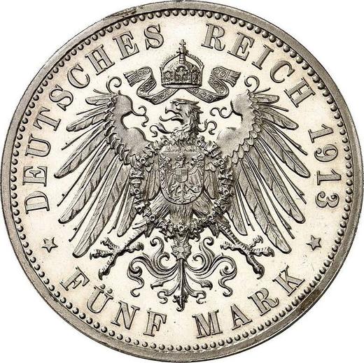 Reverse 5 Mark 1913 A "Prussia" - Germany, German Empire