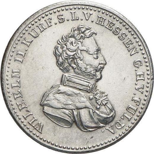 Аверс монеты - 1/3 талера 1827 года - цена серебряной монеты - Гессен-Кассель, Вильгельм II