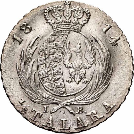 Reverse 1/3 Thaler 1814 IB - Silver Coin Value - Poland, Duchy of Warsaw