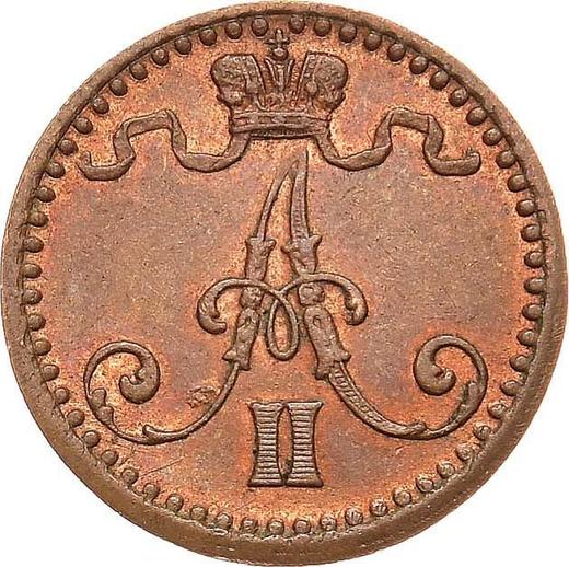 Аверс монеты - 1 пенни 1870 года - цена  монеты - Финляндия, Великое княжество