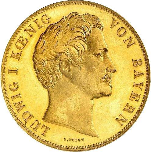 Anverso 2 florines 1845 Oro - valor de la moneda de oro - Baviera, Luis I
