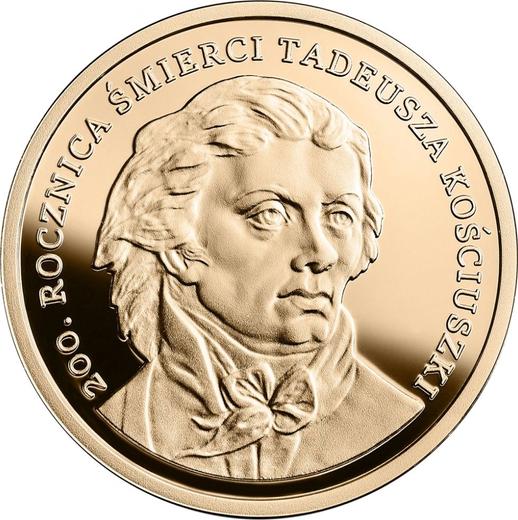 Reverso 200 eslotis 2017 MW "Bicentenario de la muerte de Tadeusz Kościuszko" - valor de la moneda de oro - Polonia, República moderna