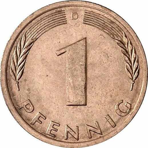 Anverso 1 Pfennig 1981 D - valor de la moneda  - Alemania, RFA