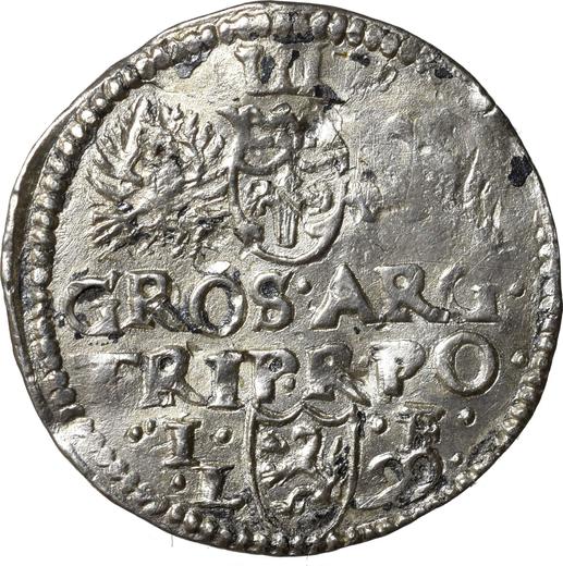 Rewers monety - Trojak 1599 IF L "Mennica lubelska" - cena srebrnej monety - Polska, Zygmunt III