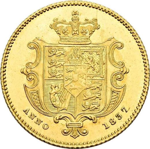 Reverso Medio soberano 1837 "Tamaño grande (19 mm)" - valor de la moneda de oro - Gran Bretaña, Guillermo IV