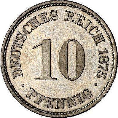 Аверс монеты - 10 пфеннигов 1875 года A "Тип 1873-1889" - цена  монеты - Германия, Германская Империя