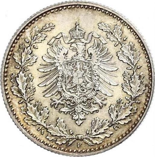 Reverse 50 Pfennig 1877 F "Type 1877-1878" - Silver Coin Value - Germany, German Empire
