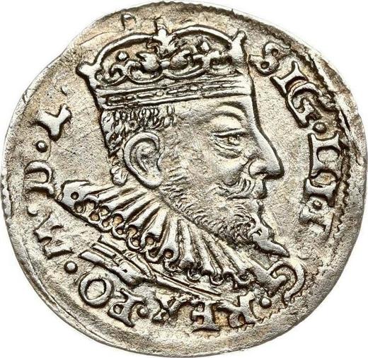 Anverso Trojak (3 groszy) 1593 "Lituania" - valor de la moneda de plata - Polonia, Segismundo III