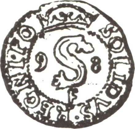 Аверс монеты - Шеляг 1598 года F "Всховский монетный двор" - цена серебряной монеты - Польша, Сигизмунд III Ваза