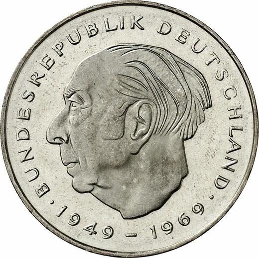 Аверс монеты - 2 марки 1987 года J "Теодор Хойс" - цена  монеты - Германия, ФРГ