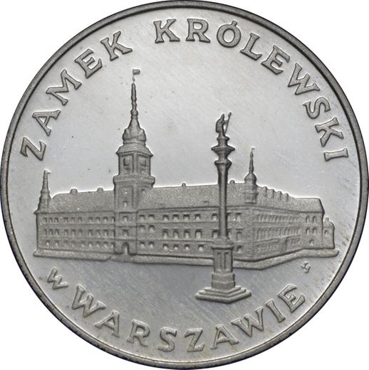 Reverso 100 eslotis 1975 MW SW "Castillo real de Varsovia" Plata - valor de la moneda de plata - Polonia, República Popular