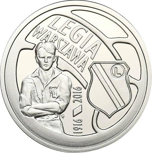 Reverso 5 eslotis 2016 MW "Legia Varsovia" - valor de la moneda de plata - Polonia, República moderna