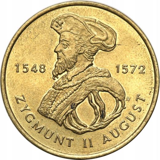 Reverso 2 eslotis 1996 MW ET "Segismundo II Augusto" - valor de la moneda  - Polonia, República moderna