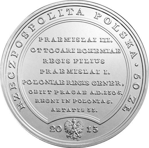 Аверс монеты - 50 злотых 2013 года MW "Вацлав II" - цена серебряной монеты - Польша, III Республика после деноминации