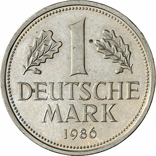 Obverse 1 Mark 1986 J -  Coin Value - Germany, FRG