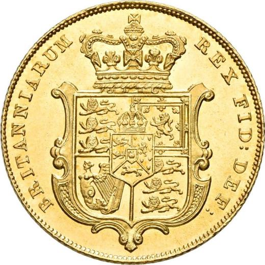 Reverso Soberano 1830 - valor de la moneda de oro - Gran Bretaña, Jorge IV