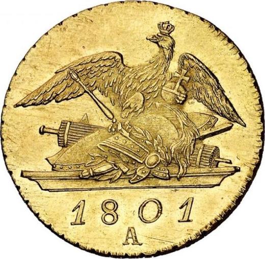 Reverso 2 Frederick D'or 1801 A - valor de la moneda de oro - Prusia, Federico Guillermo III