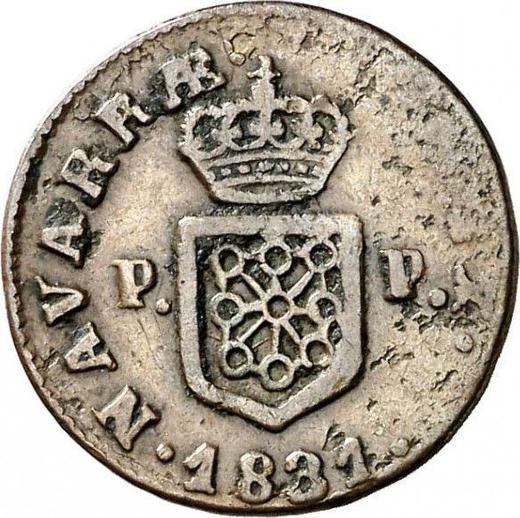 Реверс монеты - 1 мараведи 1831 года PP - цена  монеты - Испания, Фердинанд VII