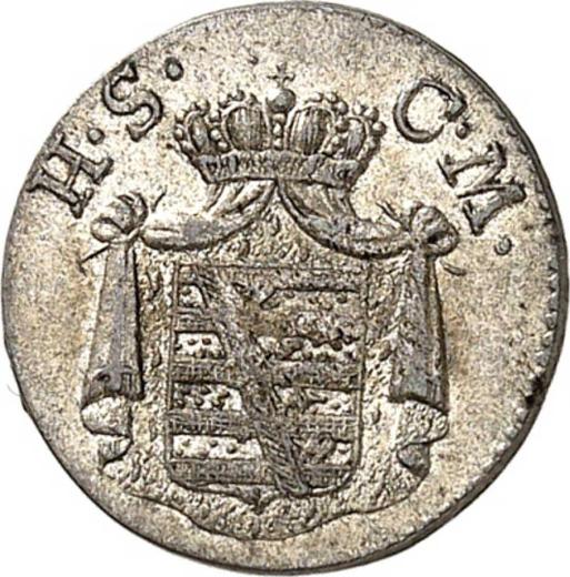 Аверс монеты - 1 крейцер 1812 года - цена серебряной монеты - Саксен-Мейнинген, Бернгард II