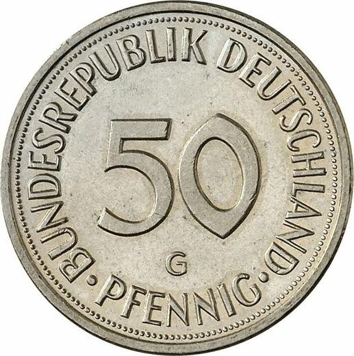 Аверс монеты - 50 пфеннигов 1985 года G - цена  монеты - Германия, ФРГ