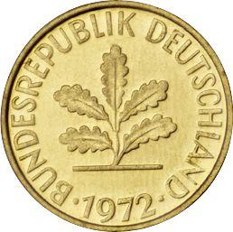 Реверс монеты - 10 пфеннигов 1972 года F - цена  монеты - Германия, ФРГ
