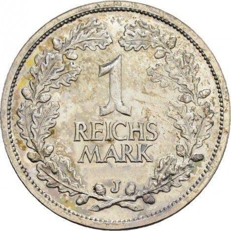 Reverse 1 Reichsmark 1925 J - Silver Coin Value - Germany, Weimar Republic