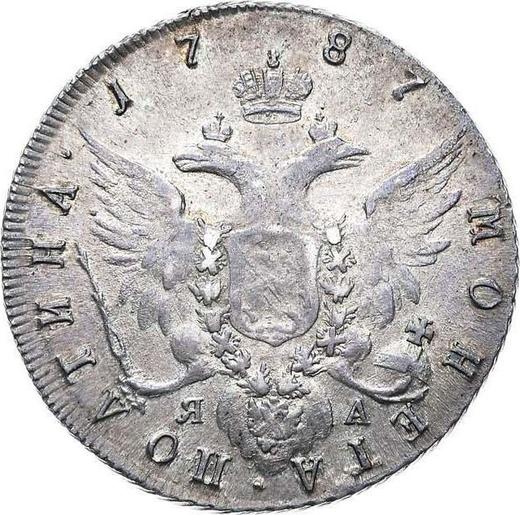 Revers Poltina (1/2 Rubel) 1787 СПБ ЯА - Silbermünze Wert - Rußland, Katharina II
